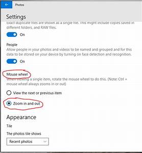 Change Scroll Behavior In Default Windows 10 Photos App To Zooming