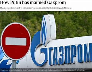 Gazprom Share Price Is Down 88 Since The February Invasion Will Soon