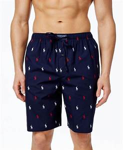 Polo Ralph Woven Pony Player Sleep Shorts In Blue For Men Lyst