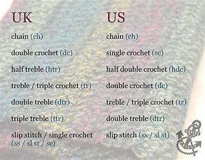 Basic Crochet Stitches Uk Us Conversion Chart Coffee Vanilla