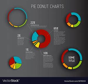 Donut Pie Chart Templates Royalty Free Vector Image