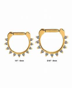 Gold 316l Surgical Steel Septum Clicker Choose Your Size 16g