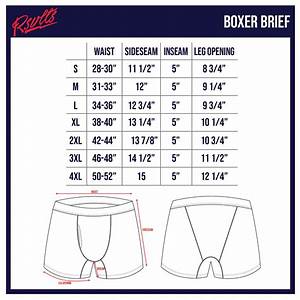 Mens Boxer Size Chart