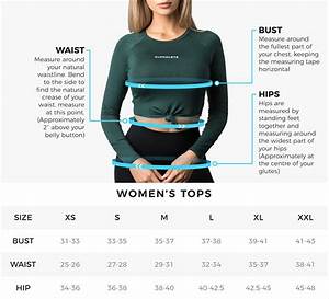 Women 39 S Size Guide Alphalete Support