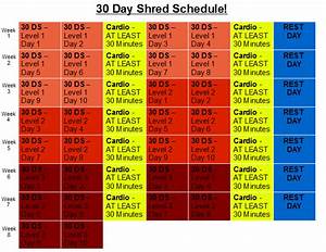 Jillian 30 Day Shred Chart