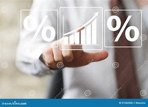 Man With Chart Web Icon Business Diagram Sign Percent Stock Photo