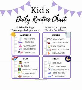 Kid 39 S Daily Routine Chart Toddler Daily Routine Kid 39 S Daily Routine