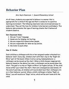 Gallery Of Behavior Chart Template Classroom Behavior Chart For Home