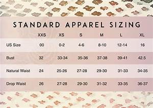 Standard Apparel Sizing Chart The Porter Collective