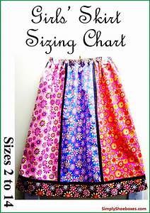 Simply Shoeboxes Girl 39 S Skirt Sizing Chart Sizes 2 To 14