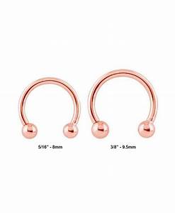 Rose Gold 316l Surgical Steel Curved Barbell Cbb Ring Horseshoe Hoop