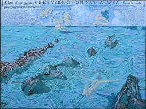 seward mural society chart of the entrance to resurrection bay