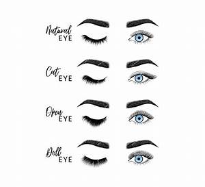 Eyelash Extension Style Chart Digital Art Print Drypdesigns