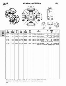 Wing Bearing Wb Style K350 Spicer 2008 Spicer Universal Joint Kits