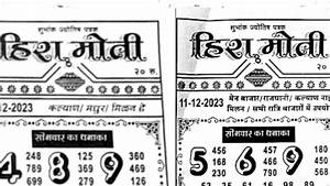 Heera Moti Weekly Guesing Chart Kalyan Madhur Day Main Bazar