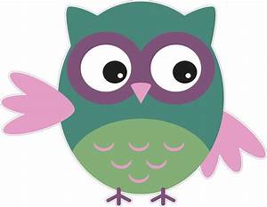 4inx5in Green And Pink Owl Owls Bumper Sticker Decal Vinyl Stickers
