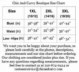 Size Chart Chic And Curvy