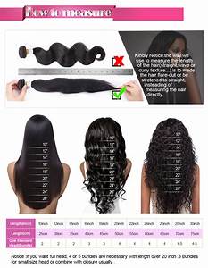 Body Wave Hair Inches Chart