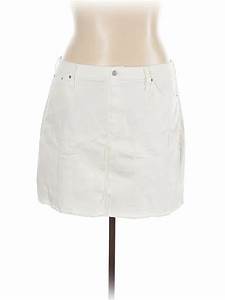 J Crew Mercantile White Ivory Denim Skirt Size 20 Plus 37 Off