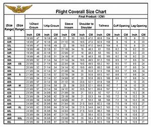 Cwu 27 P Flight Suit Size Chart Chart Walls