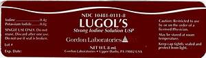 Lugols Solution Gordon Laboratories Fda Package Insert