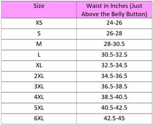 Size Chart Me And My Waist