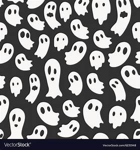 Seamless Pattern With Ghosts Royalty Free Vector Image