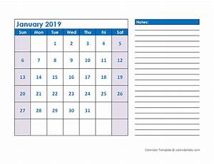 2019 Blank Printable Calendar Free Printable Templates