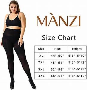 Manzi Women 39 S 2 Pairs Control Top High Waist Plus Size Tights