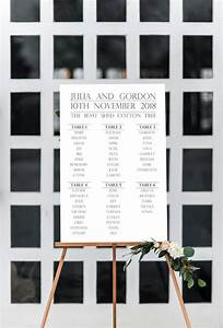Aligned Justified Seating Chart Inviting Weddings