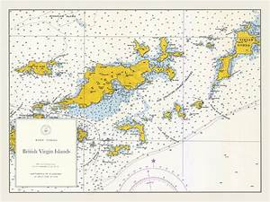 British Islands Map Bvi Tortola To Gorda 1962