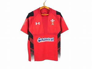 Rare Wales Under Armour Rugby Shirt Wru Admiral Jersey Top Etsy Uk