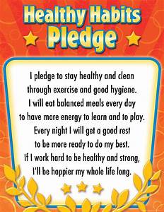 Healthy Habits Pledge Chart Tcr7791 Teacher Created Resources