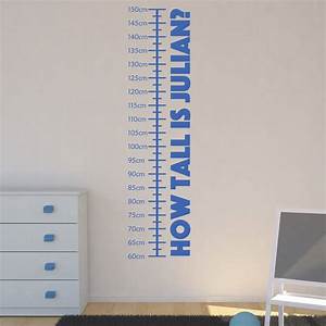 Personalised Childrens Height Chart Wall Sticker By Mirrorin