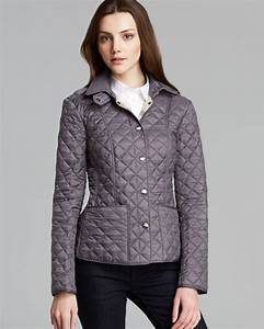 Burberry Brit Kencott Quilted Jacket In Gray Lyst