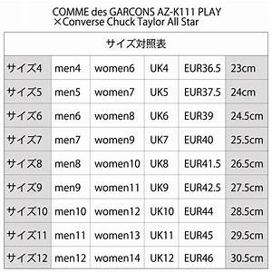Top 30 Images Converse Comme Des Garcons Size Chart In Thptnganamst