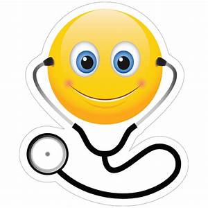 Cute Doctor With Stethoscope Emoji Sticker