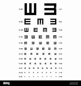 Eye Test Chart Vector E Chart Vision Exam Optometrist Check Medical