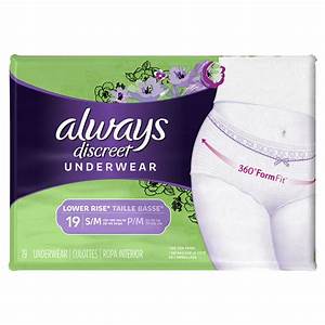 Always Discreet Incontinence For Women Low Rise Moderate