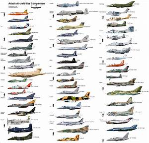 Attack Aircraft Size Comparison Aviation