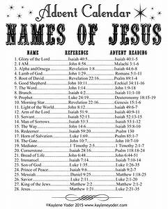 28 Names Of Jesus Plus Free Advent Calendar Names Of Jesus Read