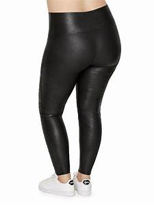 Spanx Plus Size Quilted Faux Leather In Very Black Modesens