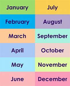 6 Best Printable Months Of The Year Chart Printablee Com