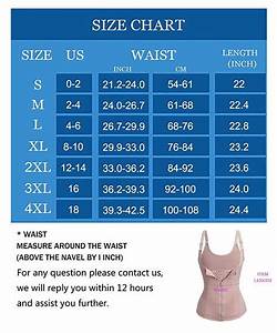 Luxx Waist Trainer Size Chart
