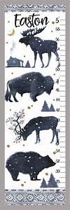 Forest Animal Height Chart Personalized Growth Chart Moose Etsy