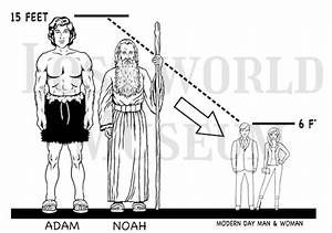 Giant Humans Adam And Noah Size Comparison Printable Digital