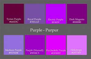 Charming Shades Of Purple Paint Ideas Also Color Chart Names Hex Pink