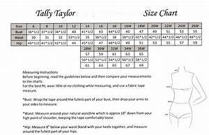 Tally Taylor Size Chart Click To Enlarge