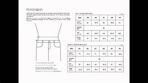 Size Chart Denim Pants For Men 39 S Women 39 S Youtube