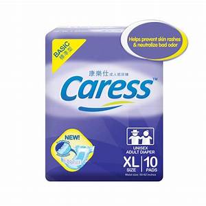 Caress Unisex Diaper Xl 10pads Waist Size 50 60inches Shopifull